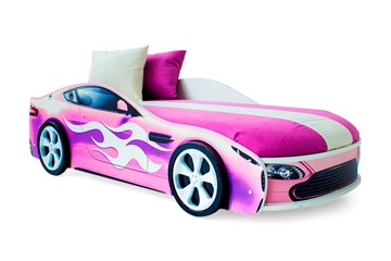 Кровать-машина детская Бондимобиль розовый в Воронеже