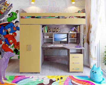 Детская кровать-шкаф Аракс, каркас Бетон, фасад Зира в Воронеже