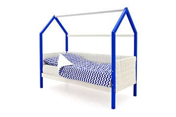 Детская кровать-домик «Svogen сине-белый» мягкая в Воронеже