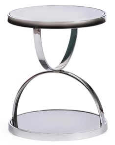 Стеклянный столик в зал GROTTO (mod. 9157) металл/дымчатое стекло, 42х42х50, хром в Воронеже
