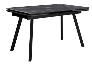 Керамический обеденный стол DikLine SKA125 Керамика Серый мрамор/подстолье черное/опоры черные (2 уп.) в Воронеже