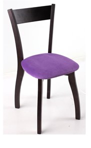 Обеденный стул Лугано каркас массив венге, велюр -  инфинити фиолетовый в Воронеже