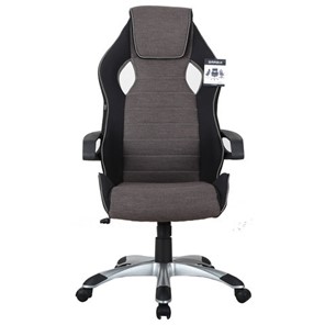 Кресло офисное Brabix Techno GM-002 (ткань, черное/серое, вставки белые) в Воронеже