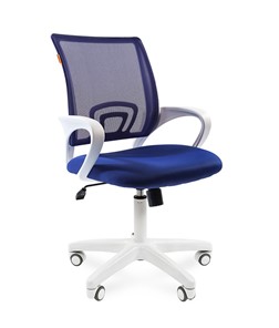 Компьютерное кресло CHAIRMAN 696 white, ткань, цвет синий в Воронеже