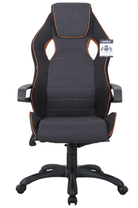 Компьютерное кресло Brabix Techno Pro GM-003 (ткань, черное/серое, вставки оранжевые) в Воронеже