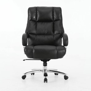 Кресло офисное Brabix Premium Bomer HD-007 (рециклированная кожа, хром, черное) 531939 в Воронеже
