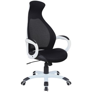 Офисное кресло Brabix Premium Genesis EX-517 (пластик белый, ткань/экокожа/сетка черная) 531573 в Воронеже