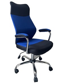 Кресло компьютерное C168 черный/синий в Воронеже