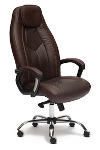 Кресло BOSS Lux, кож/зам, коричневый/коричневый перфорированный, арт.9816 в Воронеже