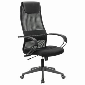 Кресло офисное Brabix Premium Stalker EX-608 PL (ткань-сетка/кожзам, черное) 532090 в Воронеже