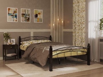 Кровать в спальню Гарда 15, 140х200, черная в Воронеже