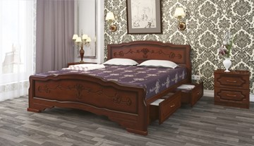 Кровать с выкатными ящиками Карина-6 (Орех) 180х200 в Воронеже