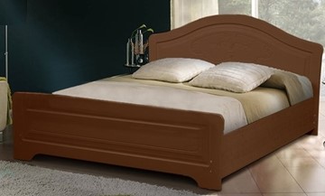 Кровать полуторная Ивушка-5 2000х1200 с высоким изножьем, цвет Итальянский орех в Воронеже