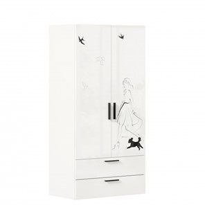 2-створчатый шкаф комбинированный Джоли ЛД 535.040, Серый шелк в Воронеже