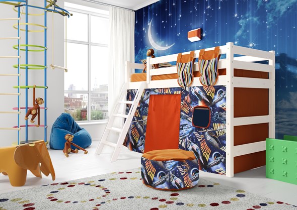 Детская кровать-чердак Соня, Вариант 6 Белый в Воронеже - изображение
