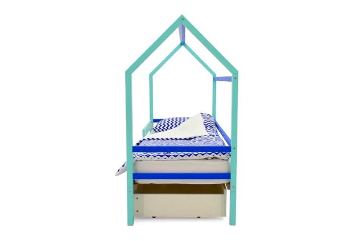 Кровать-домик детская Svogen синий-мятный в Воронеже - изображение 5