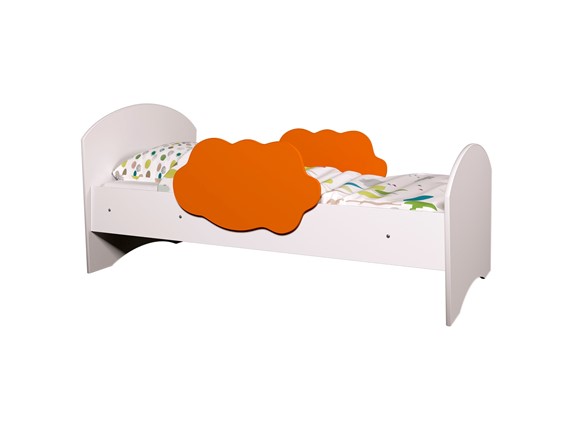 Детская кровать Тучка, корпус Белый, фасад Оранжевый в Воронеже - изображение