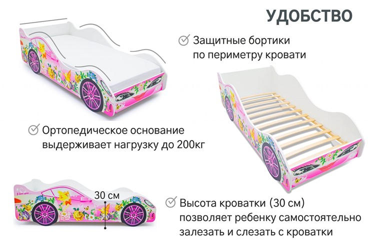 Кровать-машина детская Фея в Воронеже - изображение 4