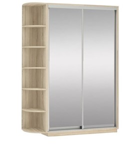 Шкаф 2-дверный Экспресс (2 зеркала), со стеллажом 1900x600x2400, дуб сонома в Воронеже