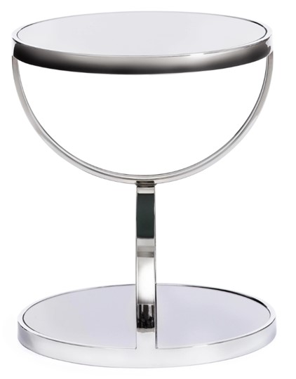 Кофейный столик GROTTO (mod. 9157) металл/дымчатое стекло, 42х42х50, хром в Воронеже - изображение 1