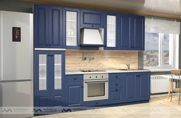 Модульная кухня Вена 2800, цвет Синий в Воронеже - изображение