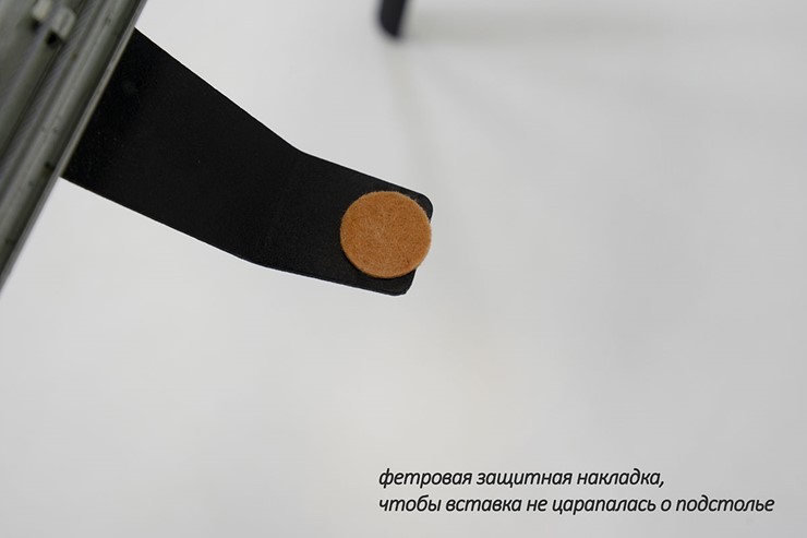 Кухонный стол раздвижной Дали-1L(ноги черные, дуб табако) в Воронеже - изображение 6