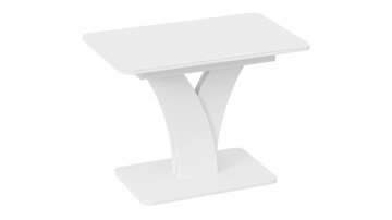 Обеденный раздвижной стол Люксембург тип 2 (Белый/Стекло белое матовое) в Воронеже