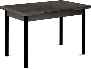 Кухонный стол раздвижной Милан-1 EVO, ноги металлические черные, серый камень в Воронеже