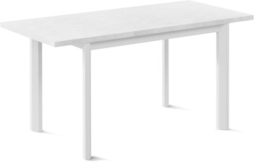 Кухонный раскладной стол Нагано-1L (ноги металлические белые, белый цемент) в Воронеже - предосмотр 1
