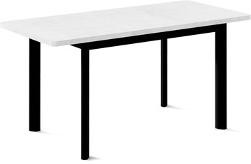 Кухонный раскладной стол Токио-2L (ноги металлические черные, белый цемент) в Воронеже - предосмотр 1