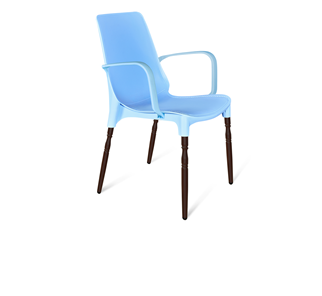 Кухонный стул SHT-ST76/S424-F (голубой/коричневый муар) в Воронеже