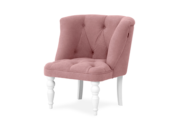 Кресло на ножках Бриджит розовый ножки белые в Воронеже