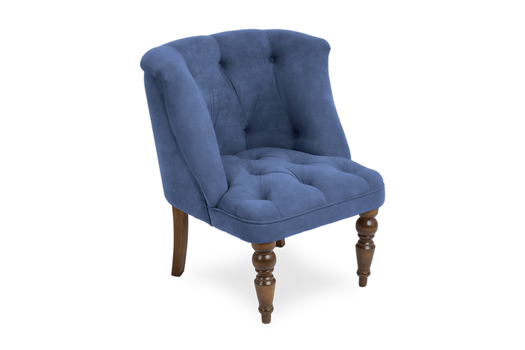 Мягкое кресло Бриджит синий ножки коричневые в Воронеже - изображение 1