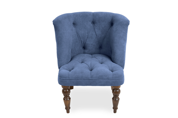 Мягкое кресло Бриджит синий ножки коричневые в Воронеже - изображение