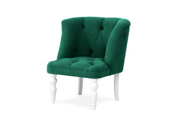 Кресло на ножках Бриджит зеленый ножки белые в Воронеже