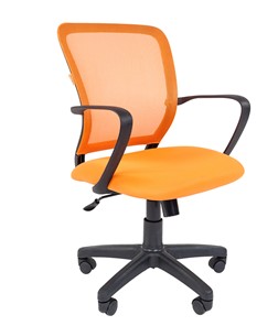 Кресло компьютерное CHAIRMAN 698 black TW, ткань, цвет оранжевый в Воронеже