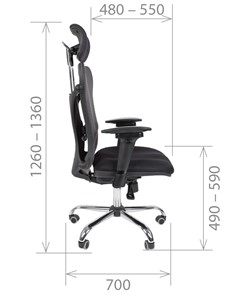 Офисное кресло CHAIRMAN 769, ткань TW 12, цвет черный в Воронеже - предосмотр 2