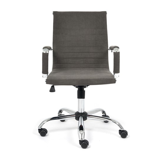 Компьютерное кресло URBAN-LOW флок, серый, арт.14445 в Воронеже - изображение 1