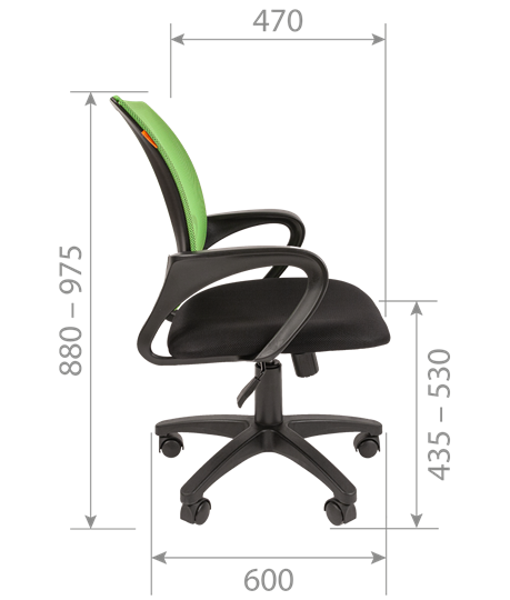 Офисное кресло CHAIRMAN 696 black Сетчатый акрил DW63 темно-серый в Воронеже - изображение 2