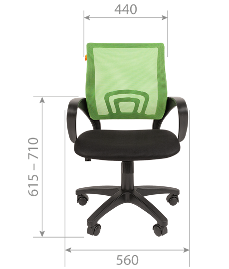 Офисное кресло CHAIRMAN 696 black Сетчатый акрил DW63 темно-серый в Воронеже - изображение 1