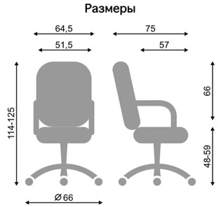 Кресло для офиса DELTA (CHR68) экокожа ECO 30 в Воронеже - предосмотр 3