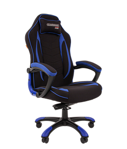 Кресло игровое CHAIRMAN GAME 28 Полиэстер комбинированная ткань синий/черный в Воронеже