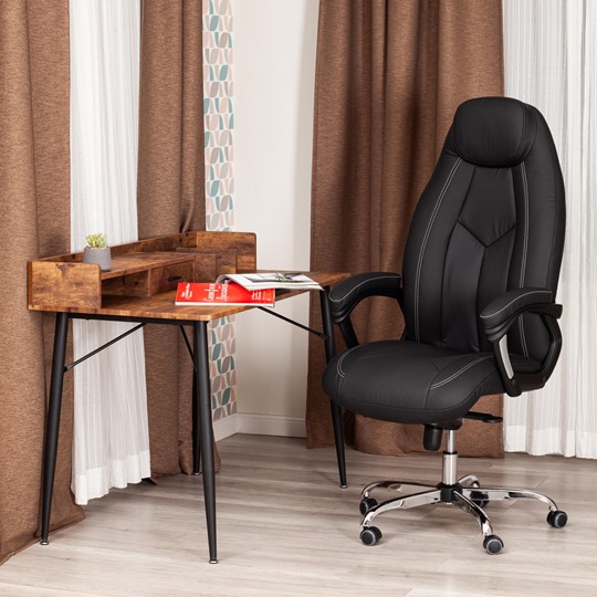 Офисное кресло BOSS Lux, кож/зам, черный, арт.21151 в Воронеже - изображение 12