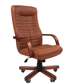Офисное кресло CHAIRMAN 480 WD, экокожа, цвет коричневый в Воронеже