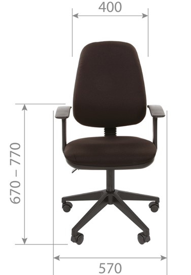 Офисное кресло CHAIRMAN 661 Ткань стандарт 15-21 черная в Воронеже - изображение 3