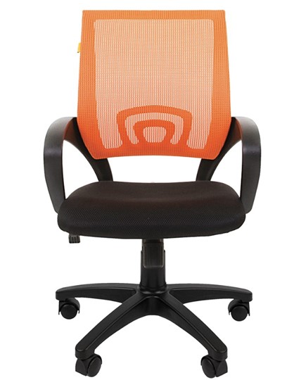 Офисное кресло CHAIRMAN 696 black Сетчатый акрил DW66 оранжевый в Воронеже - изображение 4