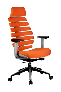 Кресло компьютерное Riva Chair SHARK (Оранжевый/серый) в Воронеже