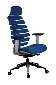Компьютерное кресло Riva Chair SHARK (Синий/серый) в Воронеже