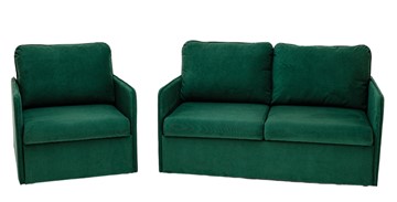 Комплект мебели Brendoss Амира зеленый диван + кресло в Воронеже