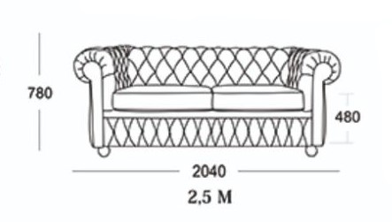 Прямой диван Честер 2,5М (седафлекс) в Воронеже - изображение 16